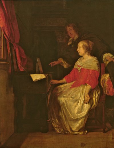 La lezione di virginale da Gabriel Metsu